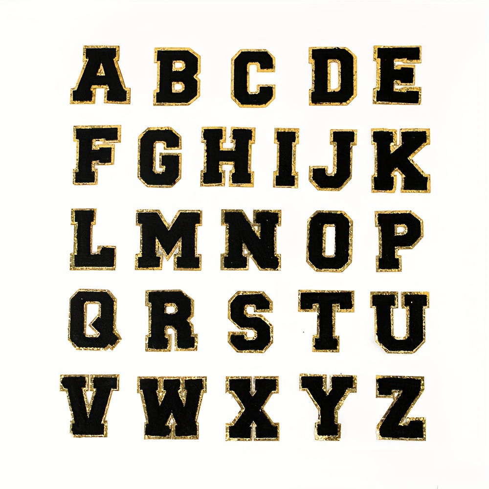 1Pc Letter S Chenille Letter Patches, Leopard Gold Letter Patch, Glitter  Patches, Embroidered Letters Patches Stick On Adhesive, Varsity Chenille  Iron On Letters Bulk 3.15in Height Leopard Pattern Personalized Fashion  Style Alphabet