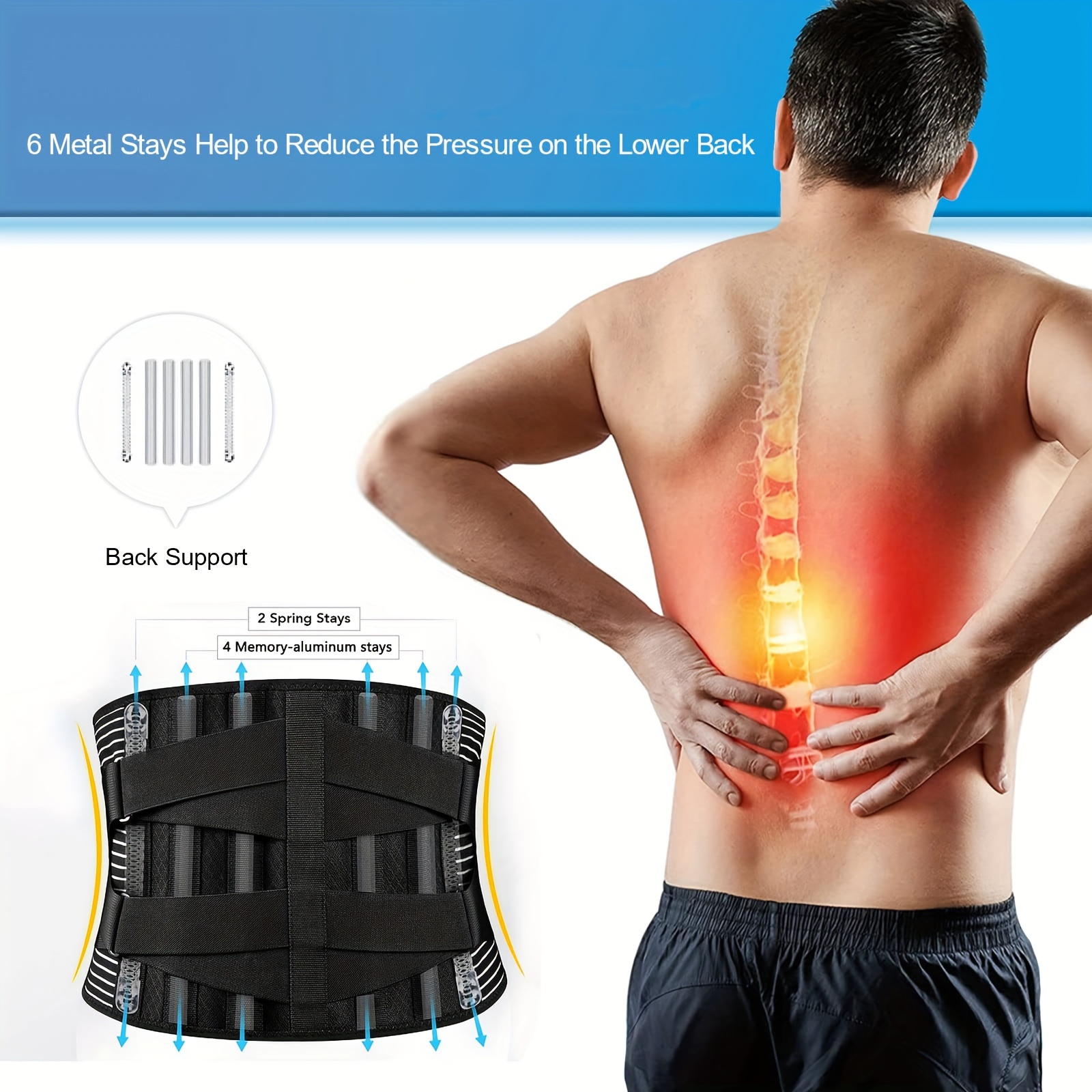 Back Support Relieves Lower Back Pain Back Support Belt A - Temu Canada