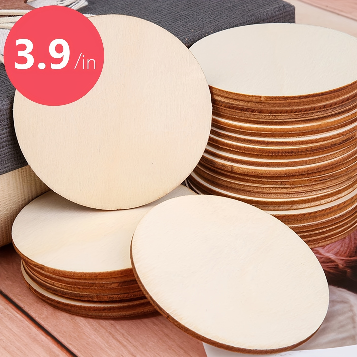 Wooden Craft Signs - 6 Piece DIY Kit, 10cm Diameter, Perfect for Home  Decoration - Unfinished Wooden Plate Blanks Dish for Crafts and Painting