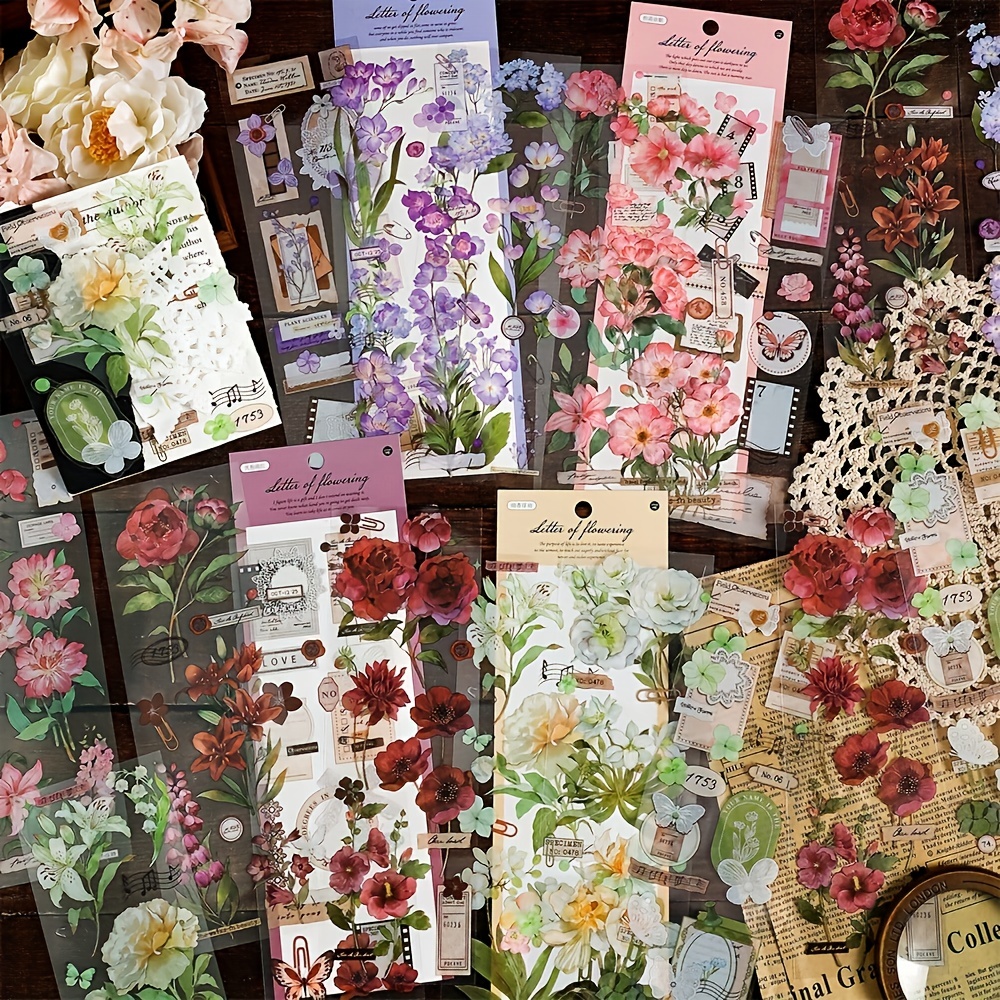 Stickers Plants And Flowers Aesthetic Stickers Pet - Temu