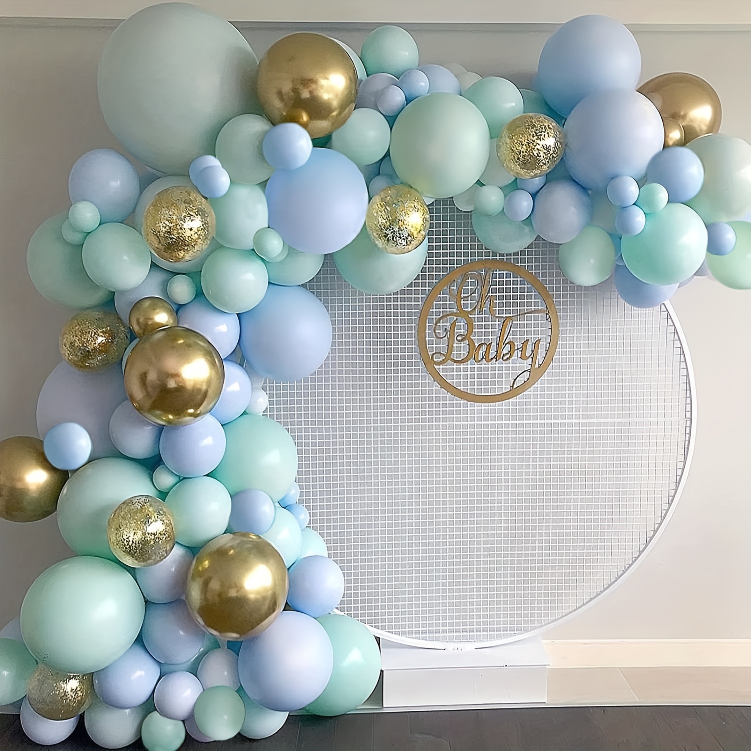 Kit arche ballon baby bleu 57pcs - Décoration de salle