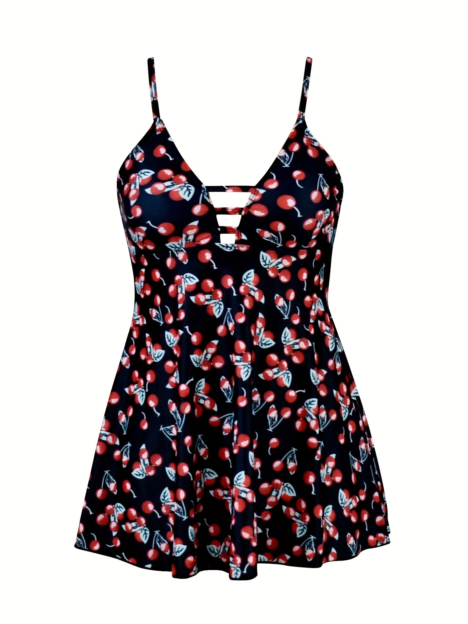 Random Print Casual Tankini Sets Round Neck High stretch - Temu Australia