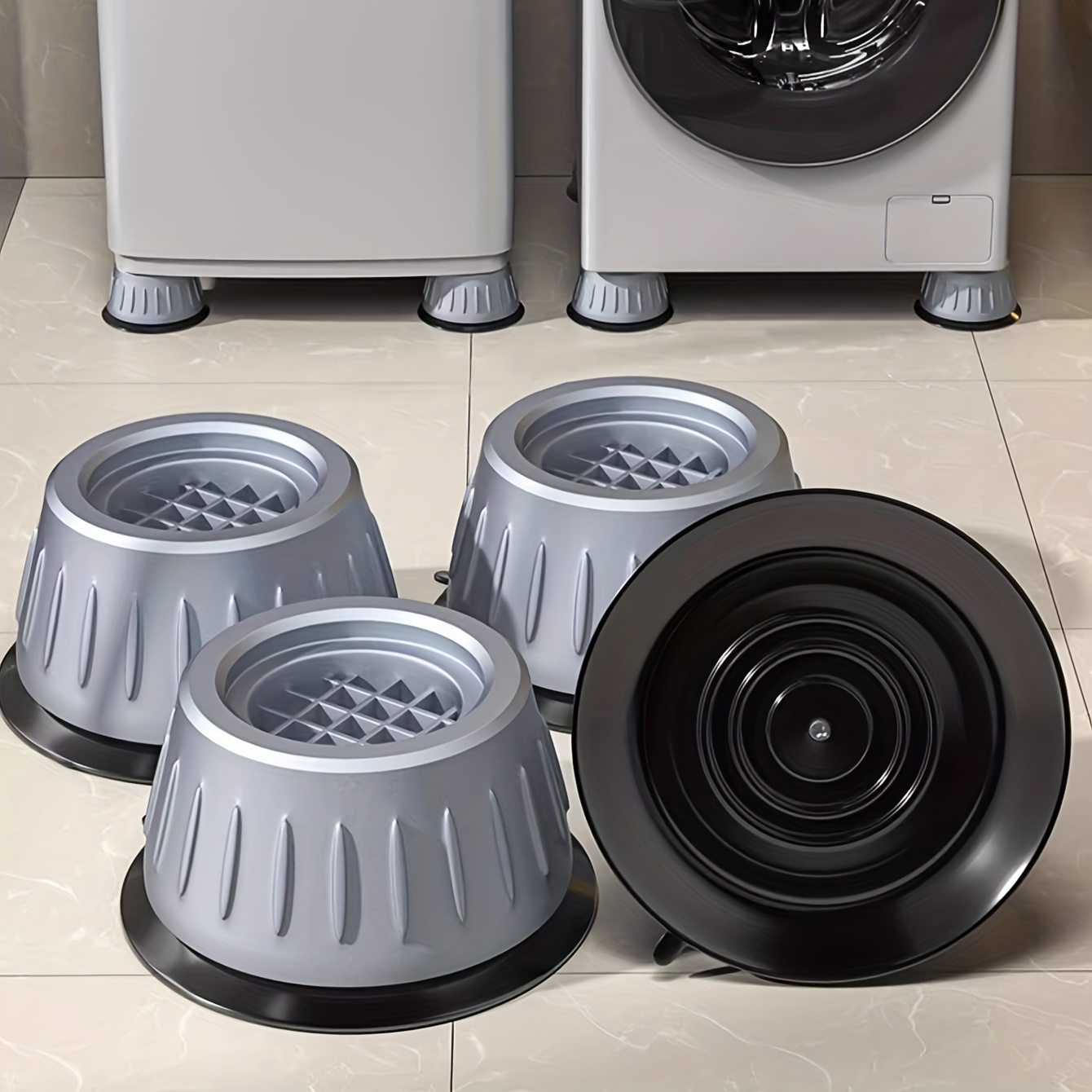 Anti Vibration Rubber Pads Washer Dryer Pedestals Noise - Temu