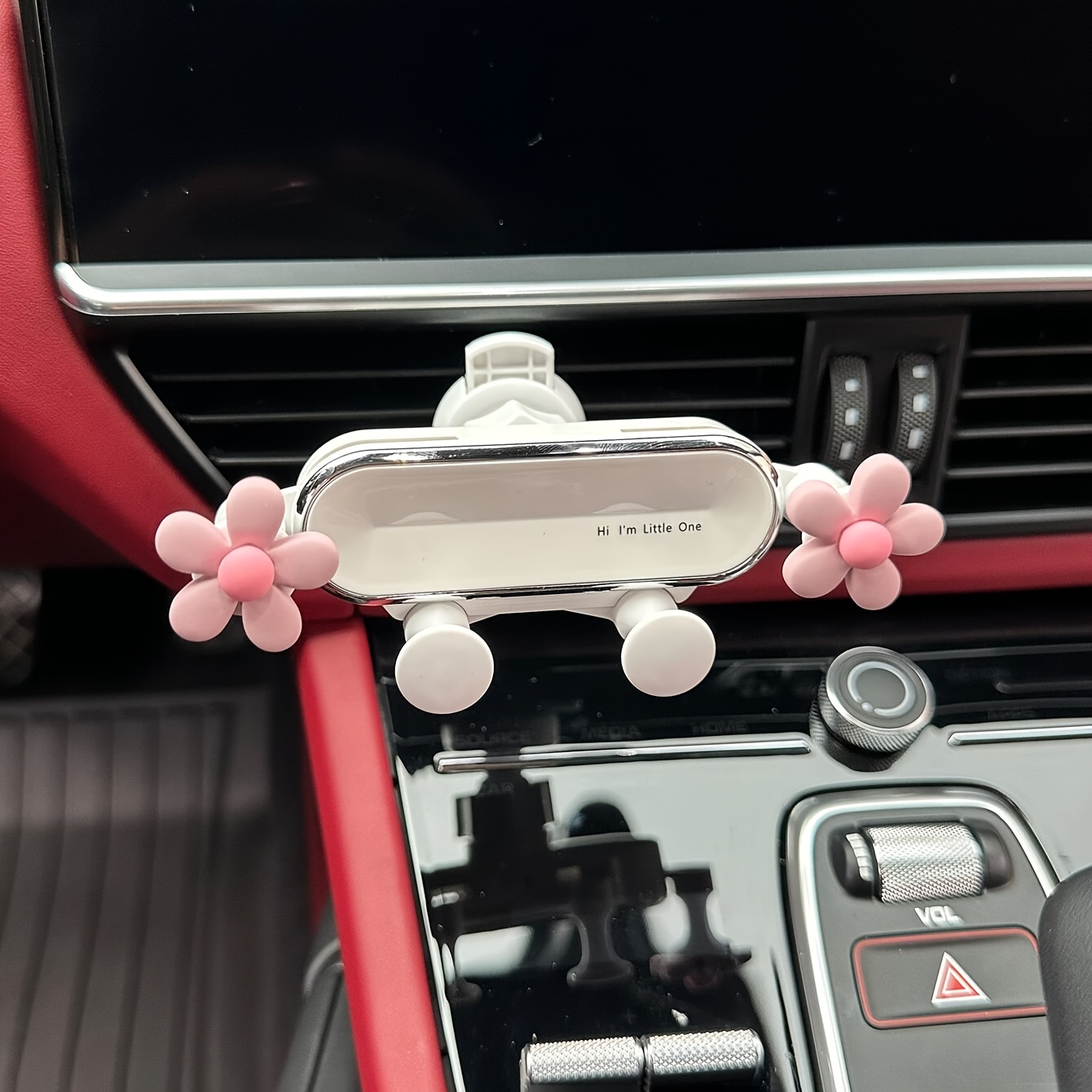 2pcs Small Peach Flower Car Air Outlet Perfume Decoration Car Accessories,  For Women Men (Pink, White)