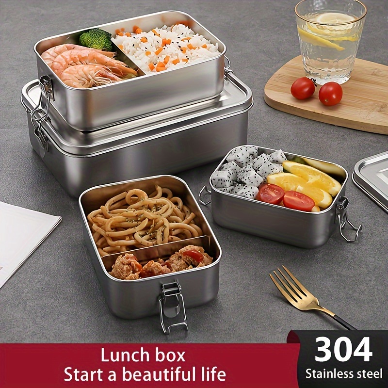 Stackable Lunch Box Stainless Steel Multiple Layers Heat - Temu
