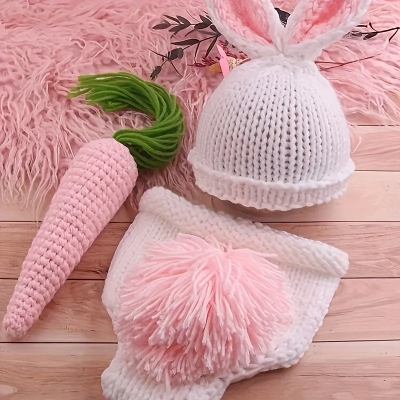 Costume Tricoté Bébé 0-12 Mois | Décoration Photo Nouveau-né | Fille Et Garçon - Gris