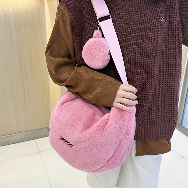 GGOOB Y2k Purse Fuzzy Bag Y2k Bag Fuzzy Purse Y2k Fashion Fluffy Bag Cute  Tote Bags Aesthetic Cute Purses for Women