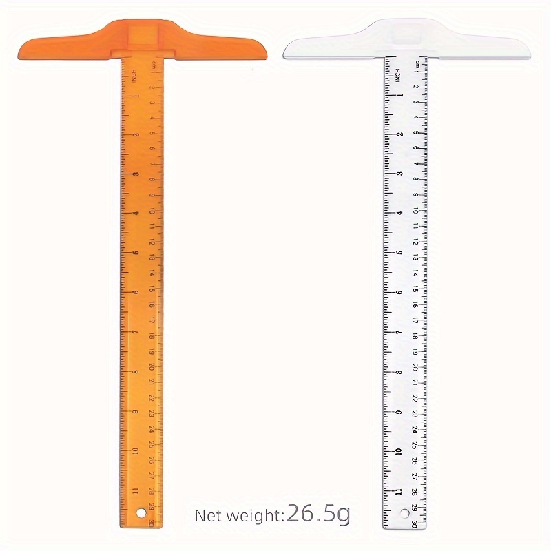 12 Inch / 30cm Junior T Square Plastic Transparent T-Ruler For Drawing And  General Layout Working (1)