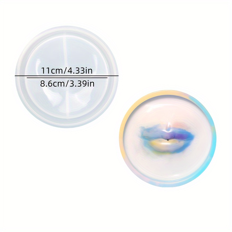 Image of Round Lip Shape Incense Holder Resin Mold Silicone Molds For Epoxy Resin Mouth Shaped For Home Room Fragrance 1 Hole ,handmade Diy Making Decor Art Clay Crafts