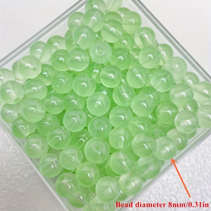 Imitation Jade Glass Rosary Beads Barrel Drum Beads For - Temu