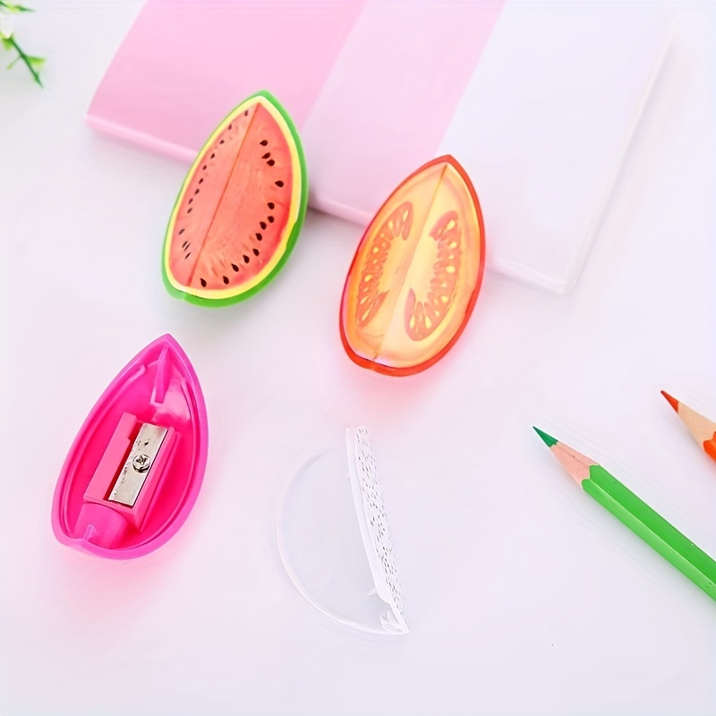 5pcs 3pcs 1pc fruit pencil sharpener cute type pen sharpener pencil sharpener for student office 3