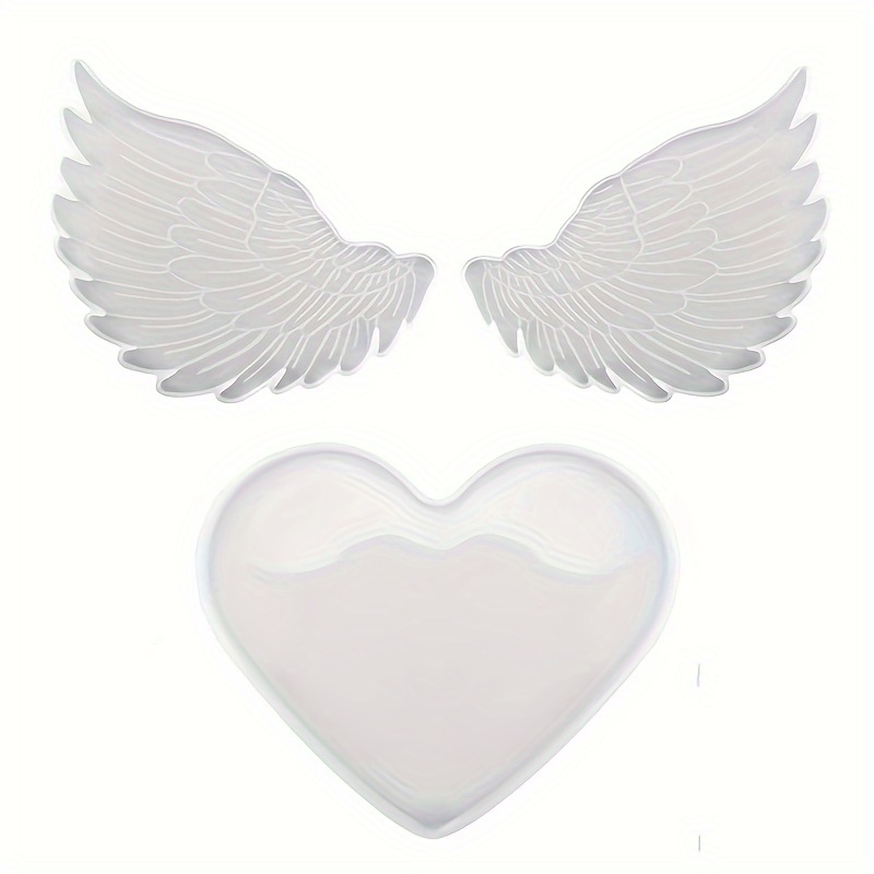 Heart Resin Mold, Angel Wing Silicone Molds, Diy Memorial Picture