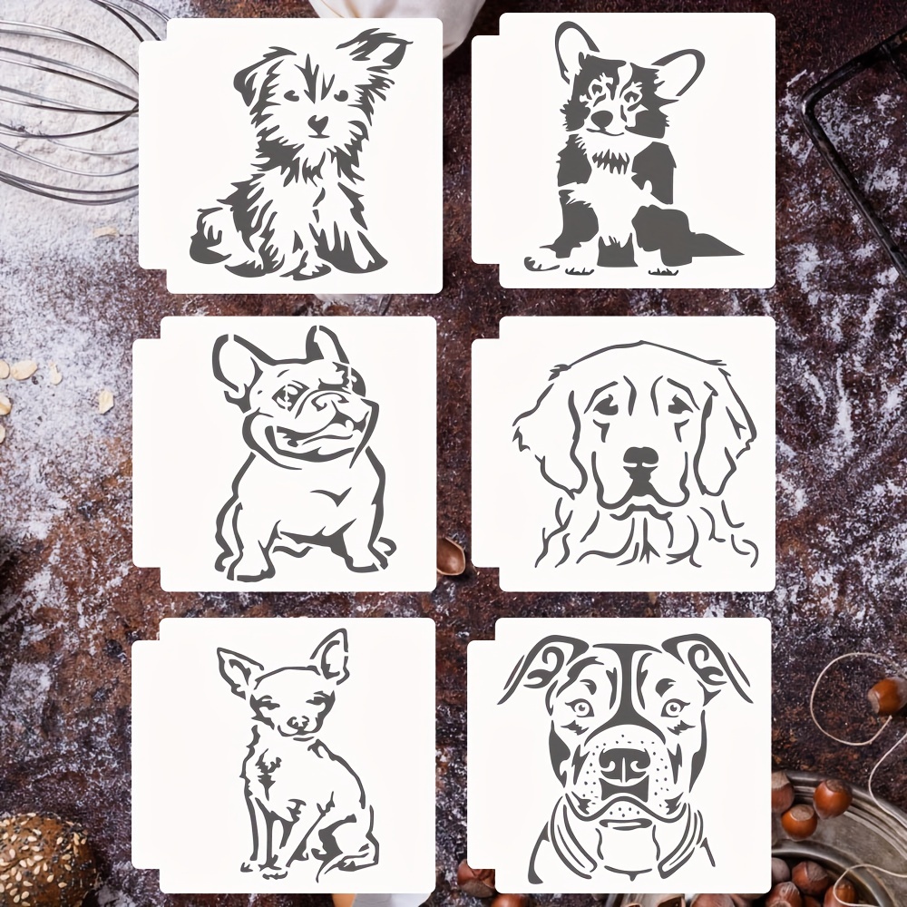Set di stencil per pittura da disegno per animali domestici per