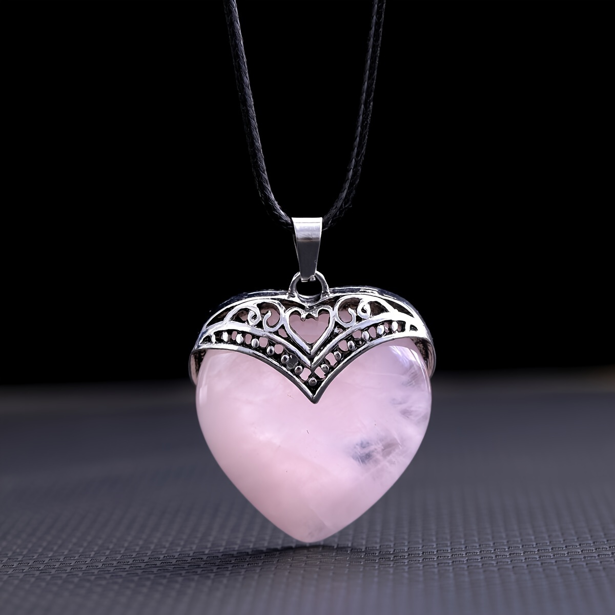 Heart shaped store crystal necklace