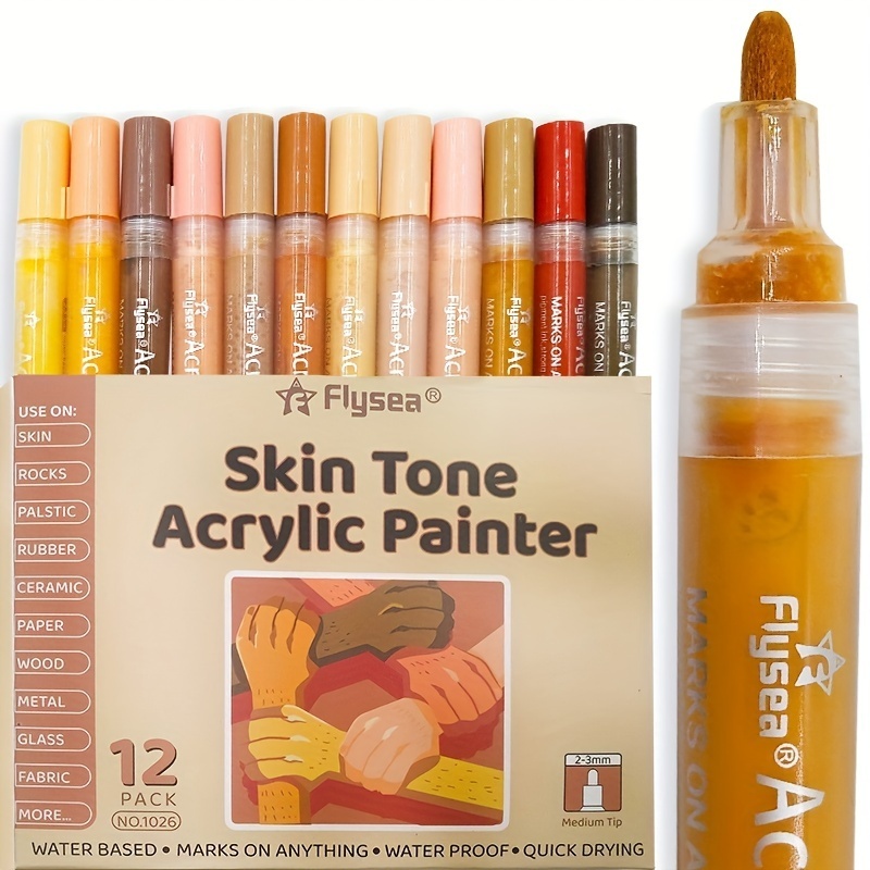 Pen Tip Skin Tone Marker Acrylic Pen Skin Color Painting Pen - Temu