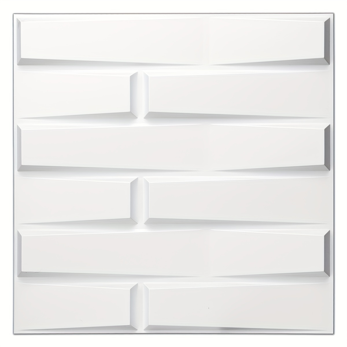 12 Paneles Pared 3d Paneles Pared Pvc Blanco Textura - Temu Chile