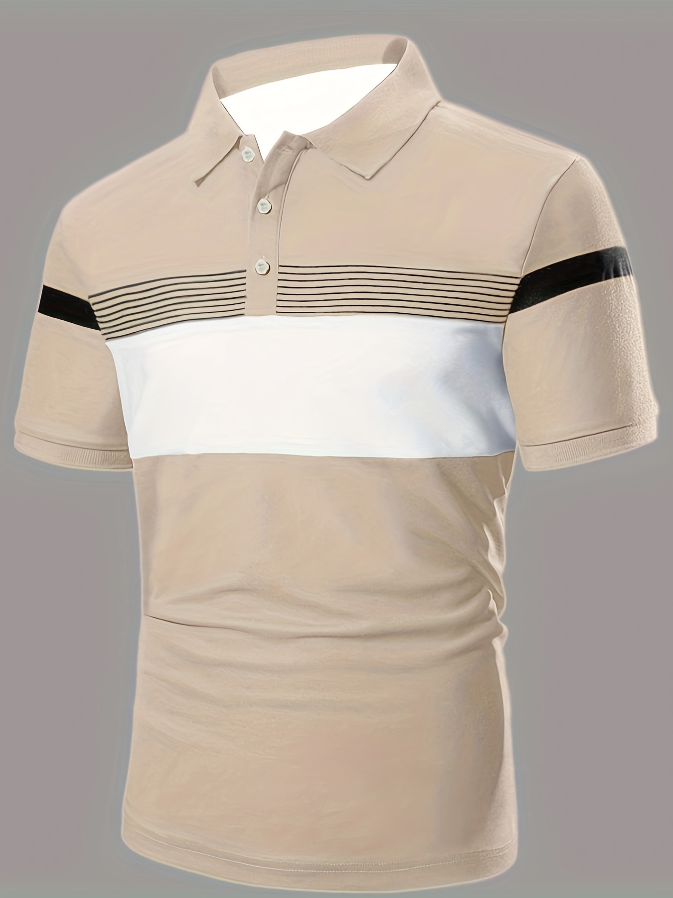 cream colored mens polo shirt