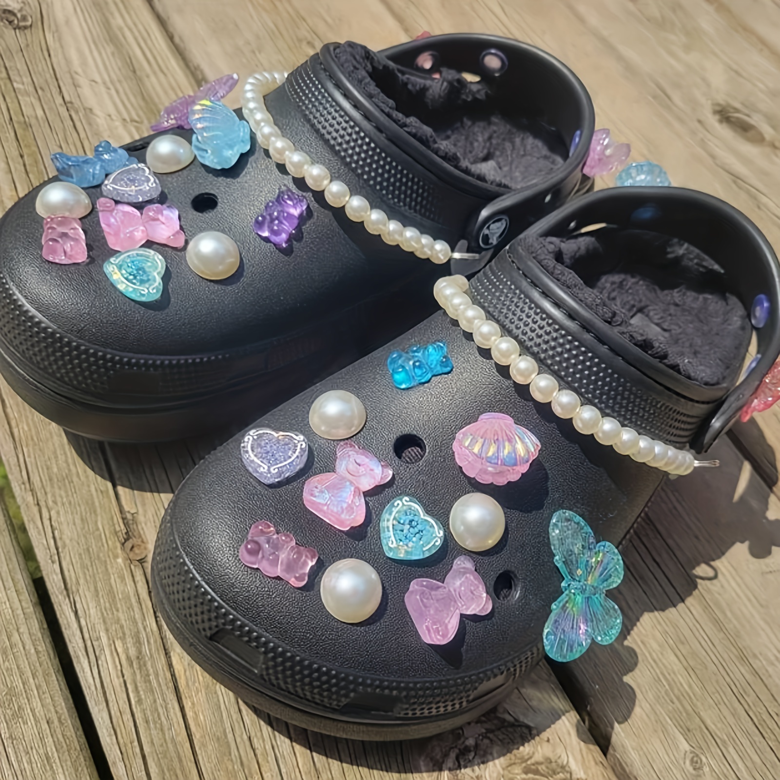 1set Cute Flower Shoe Charms For Girls, Kawaii Croc Charms With Shoe  Chains, Women Girls Shoe Accessories, Decoration Charms For Clog Slippers