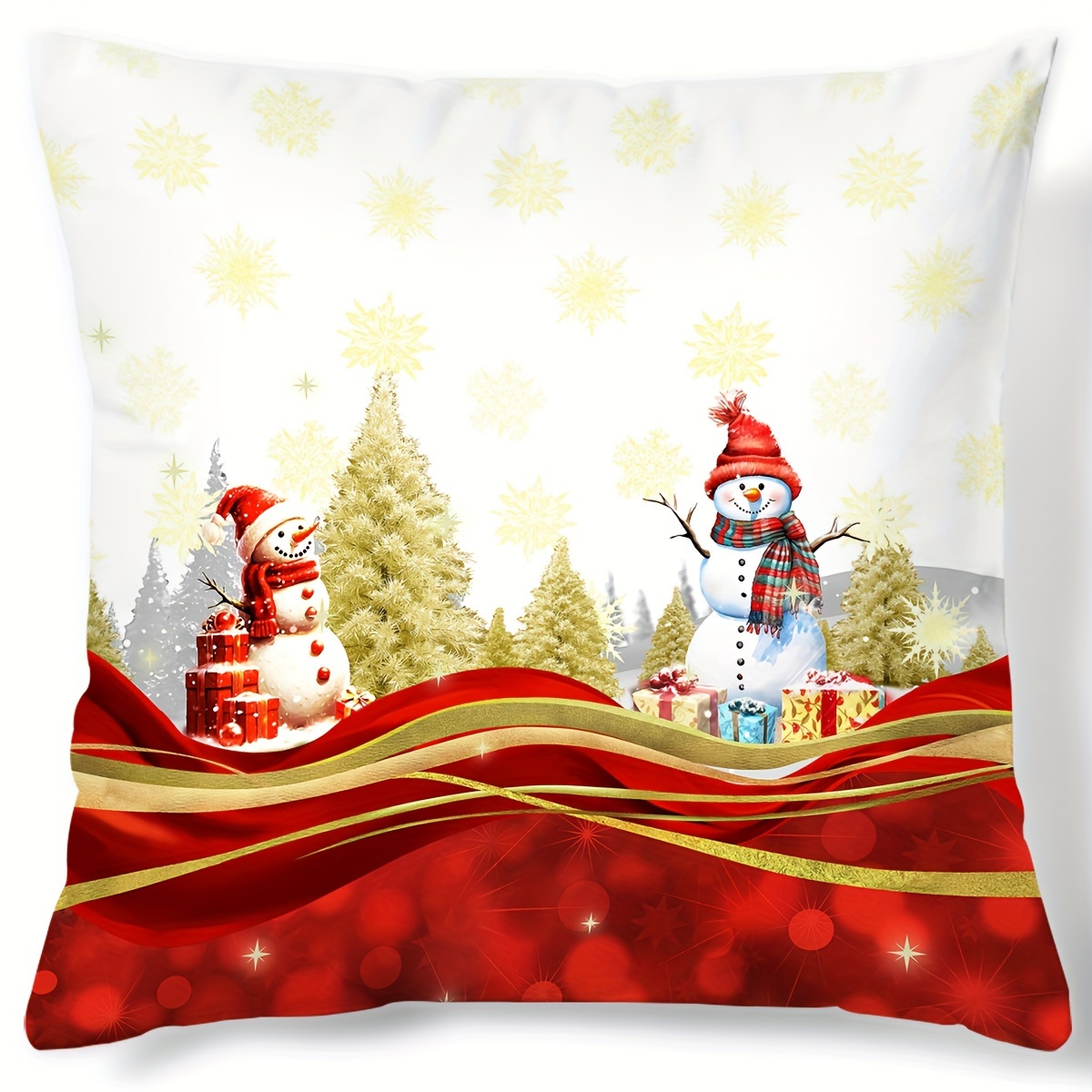 Noël Jeter Oreiller Dessin Animé Bonhomme de neige Père Noël Coussin de  siège Ornement