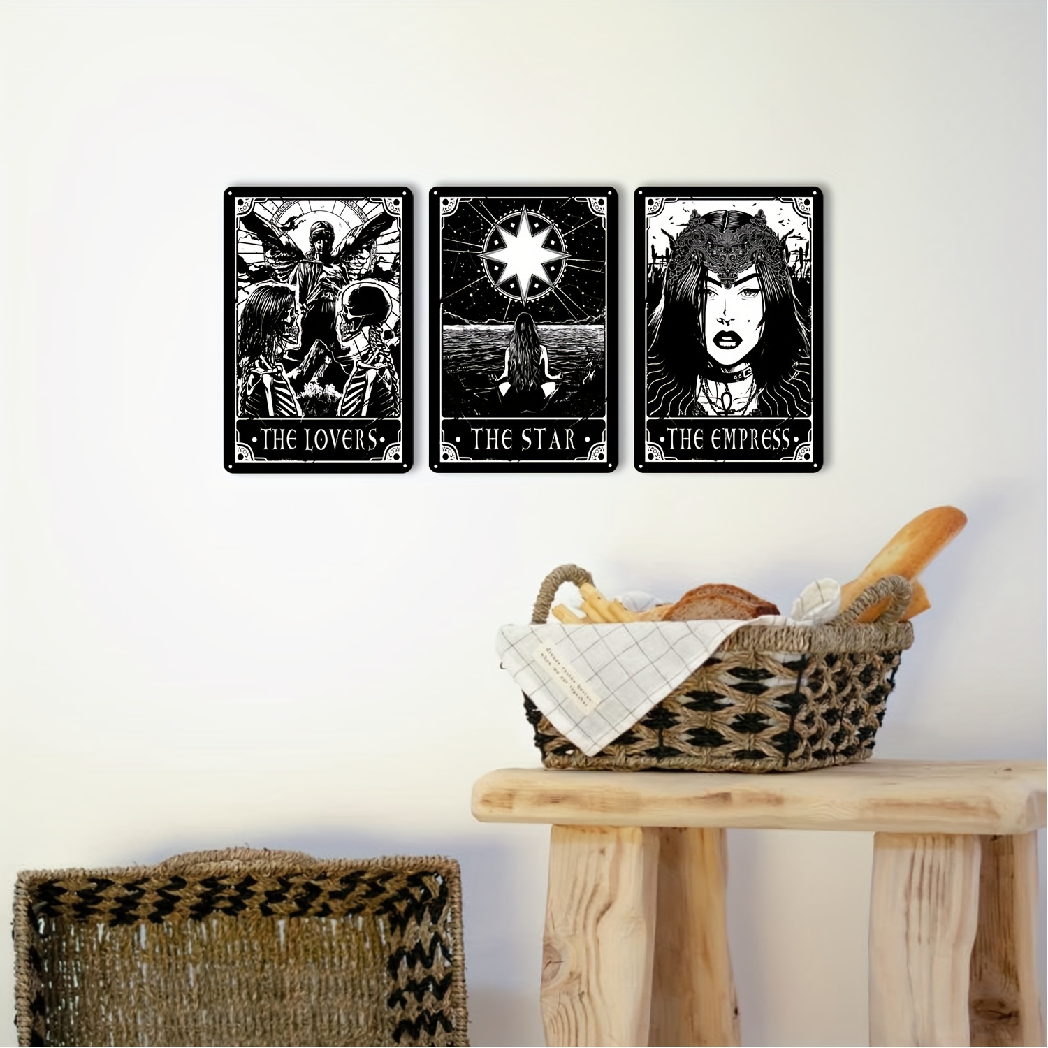 Vintage Metal Signs The Lovers, Deadly Tarot Small Tin Sign Farm Man Cave  Garage Home,metal