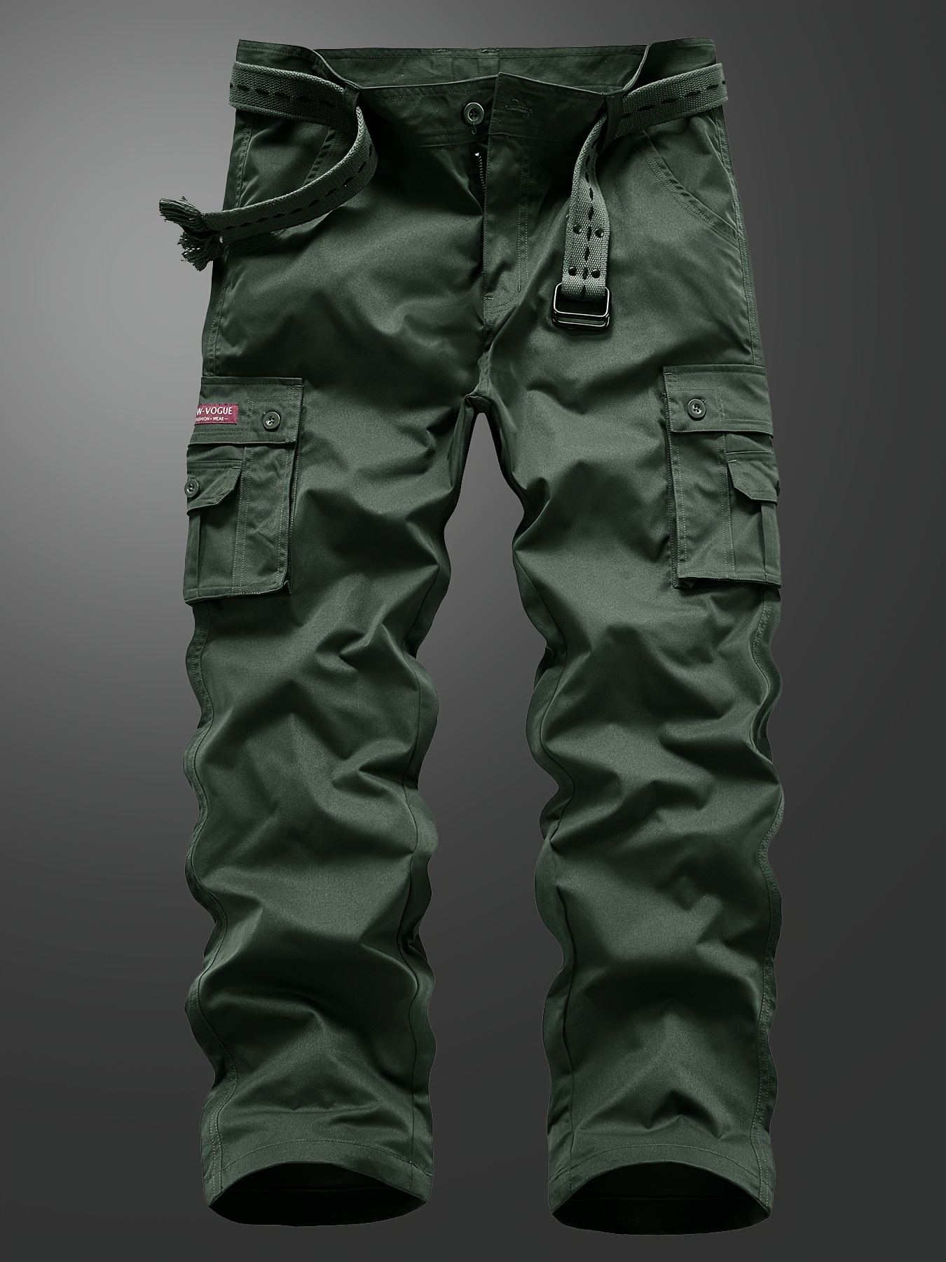 Men's Solid Multi pocket Tactical Pants Durable Cargo Long - Temu
