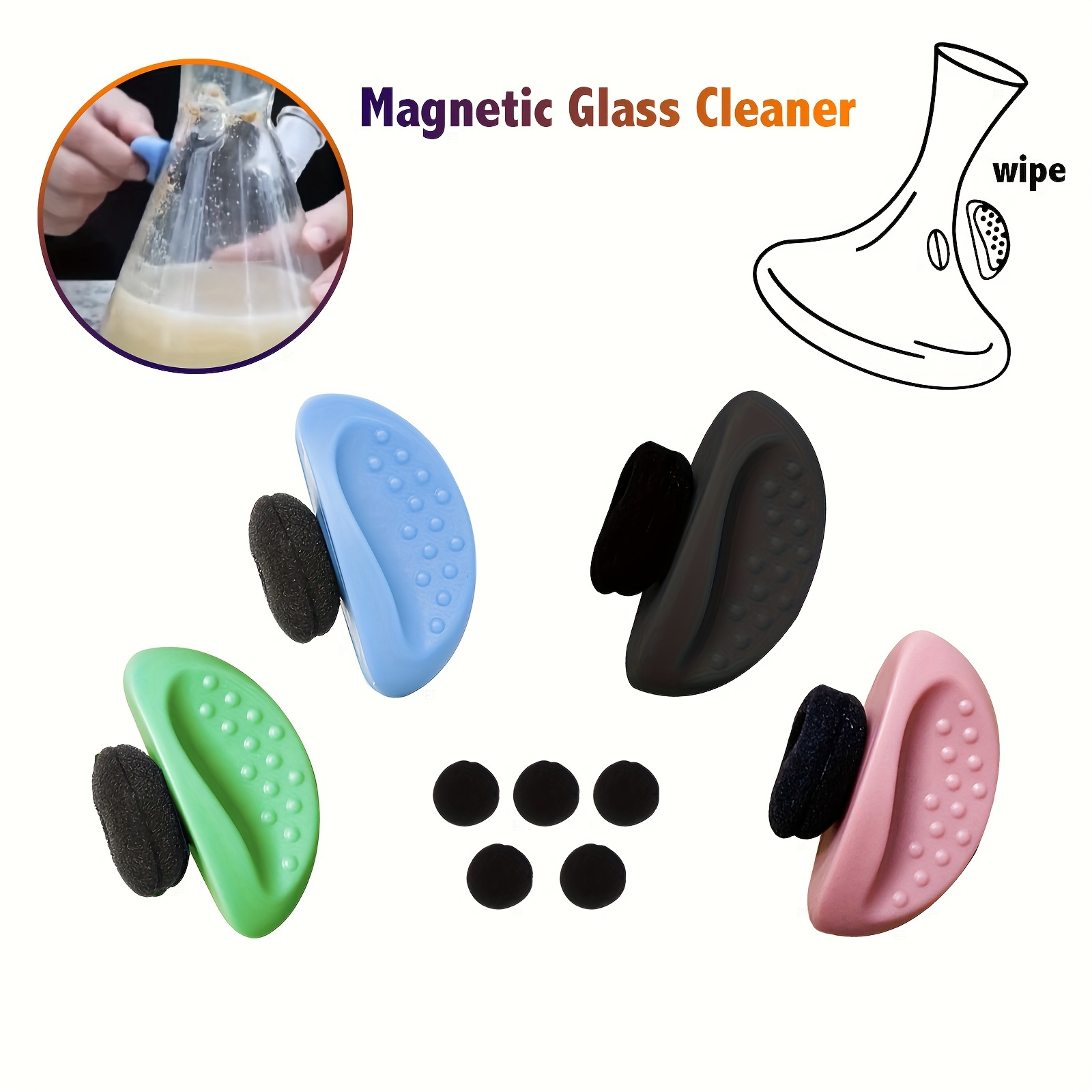 Window Magnetic Double Sided Glass Wipe Cleaner Cleaning Tools