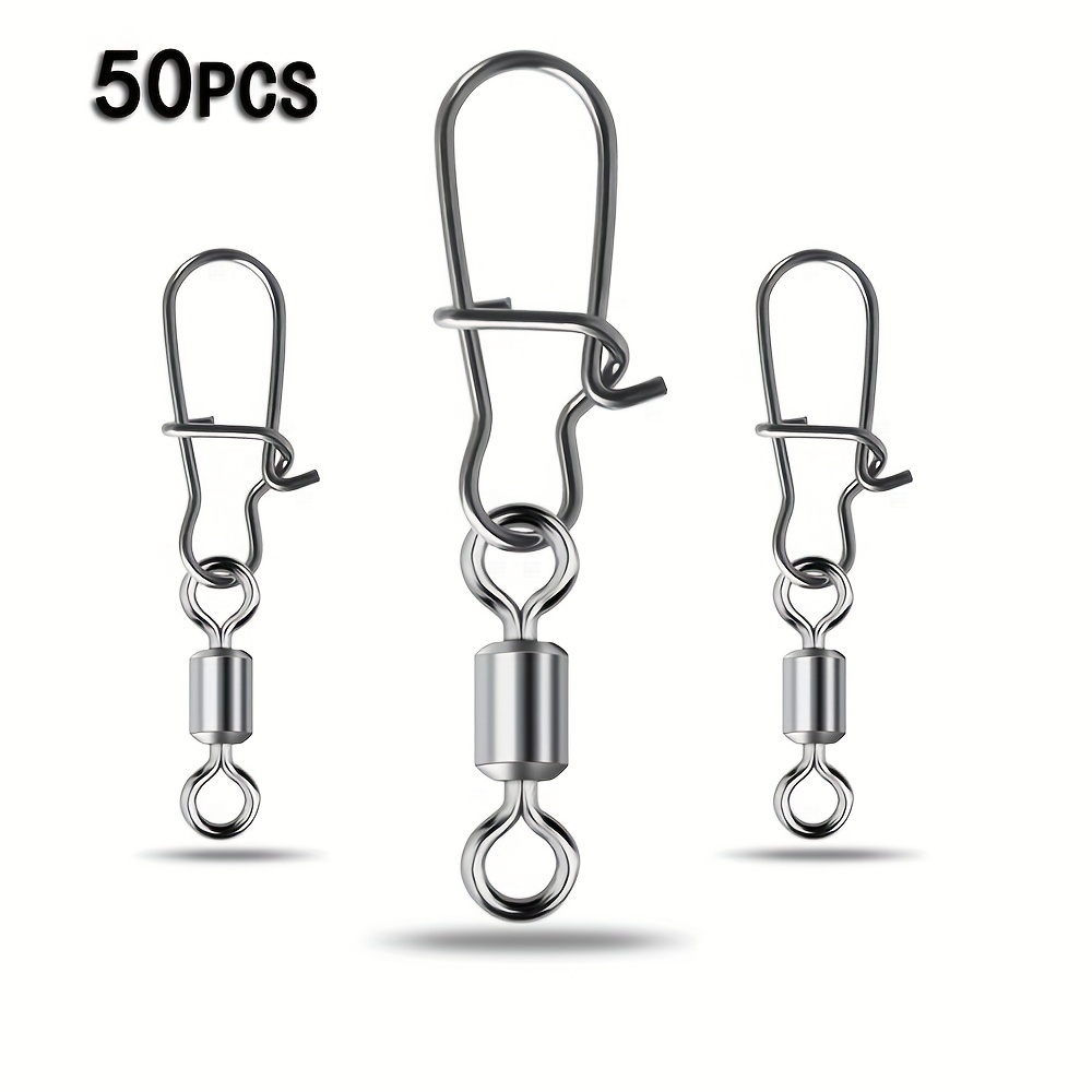 10/30/50PCS Fishing Bearing Swivels Ball Bearing Swivel Solid Rings Fishing  Connector Ocean Boat Quick Fast Link Connector Tool - AliExpress