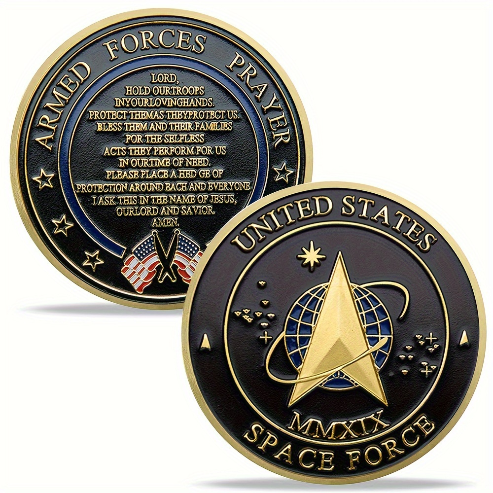 1pc Armed Forces Prayer Challenge Coin | Shop The Latest Trends | Temu