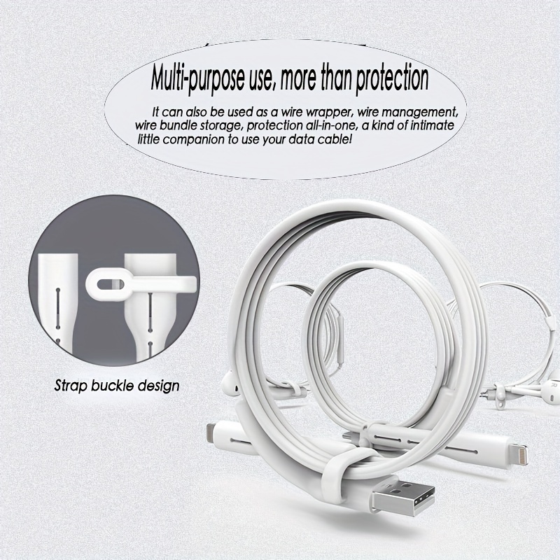 Silicone White Cord Protector for More Cords