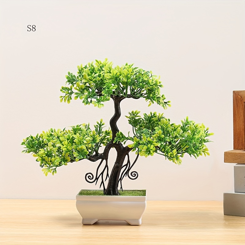 Simulation Bonsai Tree Large Indoor Artificial Plants Fake Bonsai Tree Fake  Tree Potted Fake Flower Green Plant for Farmhouse Rustic Home Room Decor  for Home Decorations Office Indoor Outdoor (Color : 