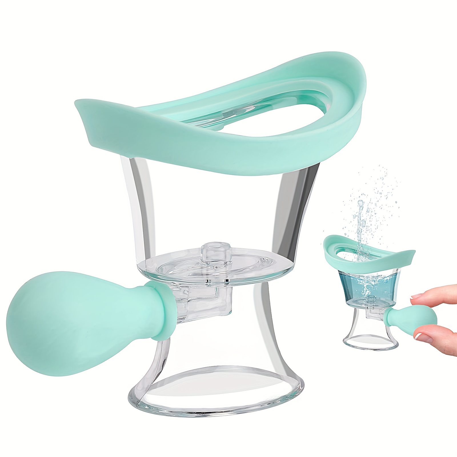 Portable Eye Washer Cup Manual Air Pressure Silicon Cleaning Tool