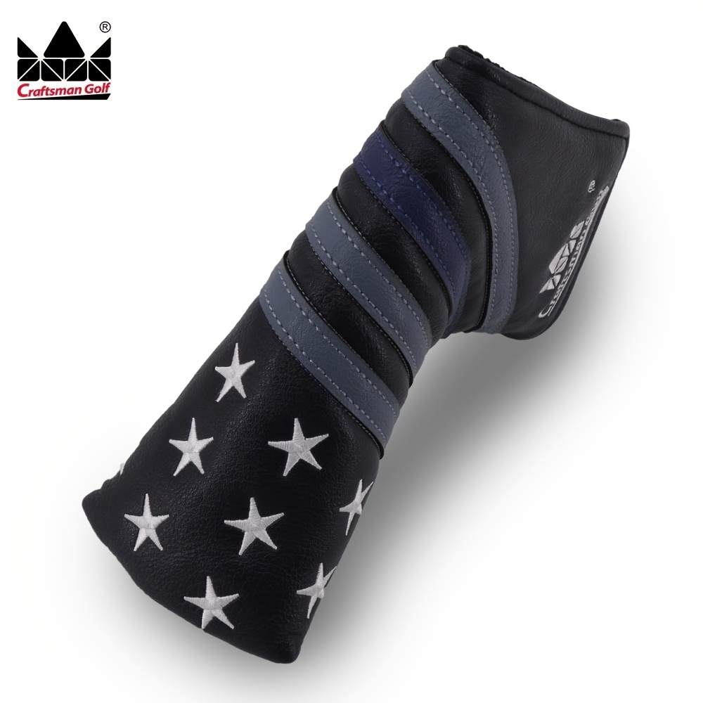 Blue Stripes Stars Blade Putter Headcover - Premium Quality