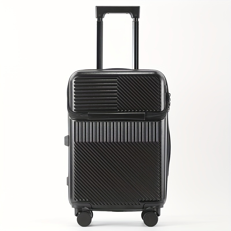 Solid Color Suitcase Portable Trip Storage Luggage Trolley - Temu