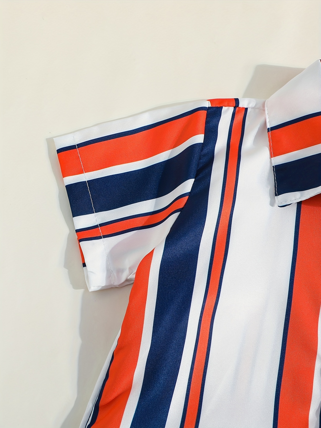 2pcs Infant Boys Striped Shirt & Shorts Set for Summer