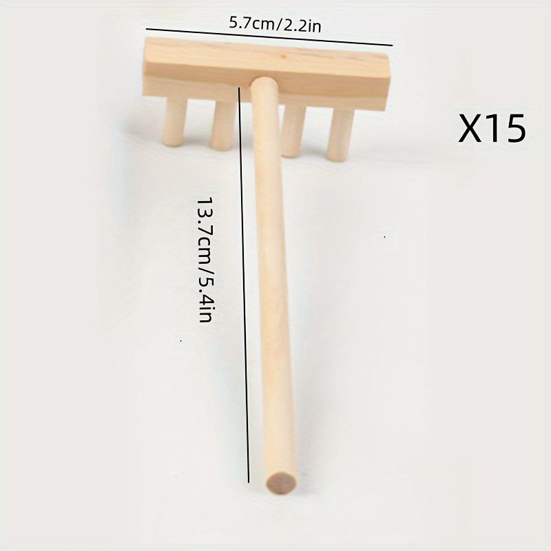 Small Bamboo Rake Crafts Mini Accessories Beach Play Tools Sand Table Rake