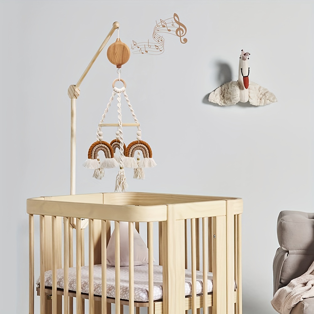 Baby Mobile Mobile Rotary Imitation Wood With Rotating Hook Crib