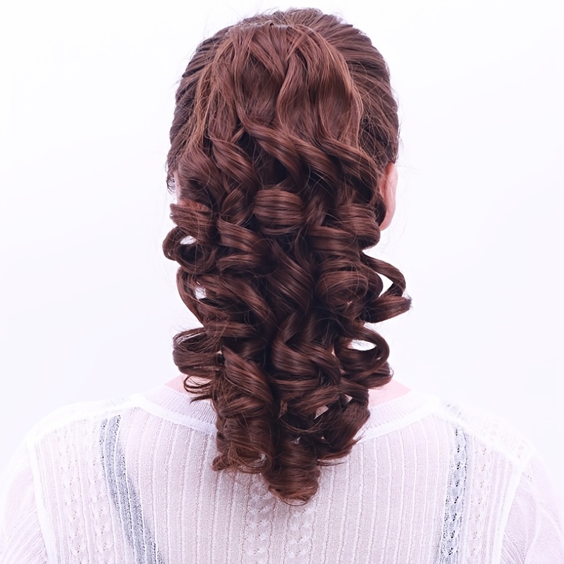 Claw Ponytail Medium Curly Wavy Extensions