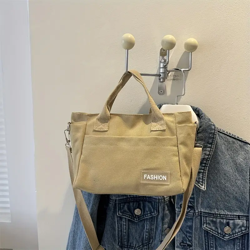 Small Handbags for Women Crossbody Bag Canvas Tote Bag with Zipper
