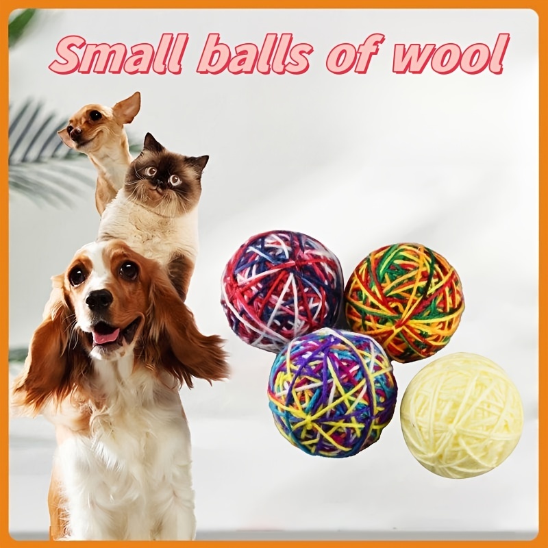 Cat Toys,wool Ball,high Quality Cat Toys Bright Colored Yarn Cat