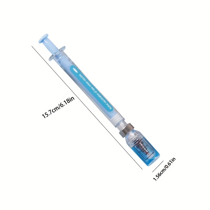 Penna gel a forma di siringa creativa, penna a inchiostro nero da 0,5 mm,  regalo per infermiere, studente, medico, penna per scrivere, penna a  siringa, regalo per studenti -  Italia