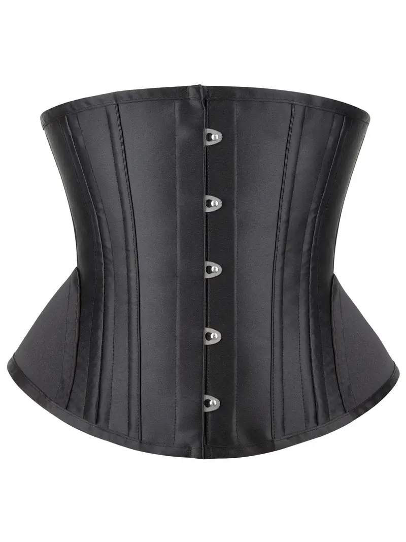 Solid Strapless Corset Bustier, Tummy Control Lace Up Slimmer Body Shaper,  Women's Lingerie & Shapewear