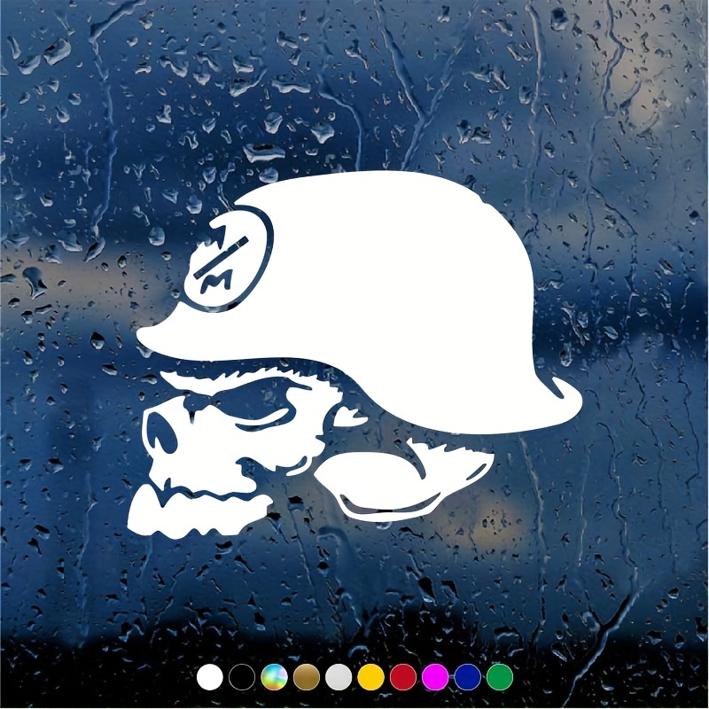 Skull In Helmet Car Stickers War Car Styling Decoration - Temu