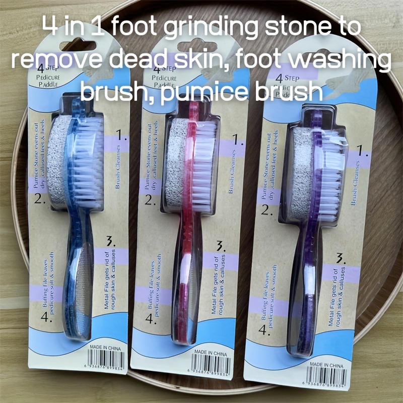 5s Production 4-in-1 Foot File Scrubber for Feet Care Callus Remover Foot  Scraper Brush