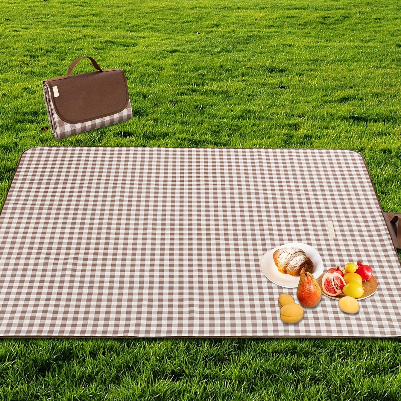 1pc Outdoor Picnic Blanket Extra Large Beach Blanket Foldable