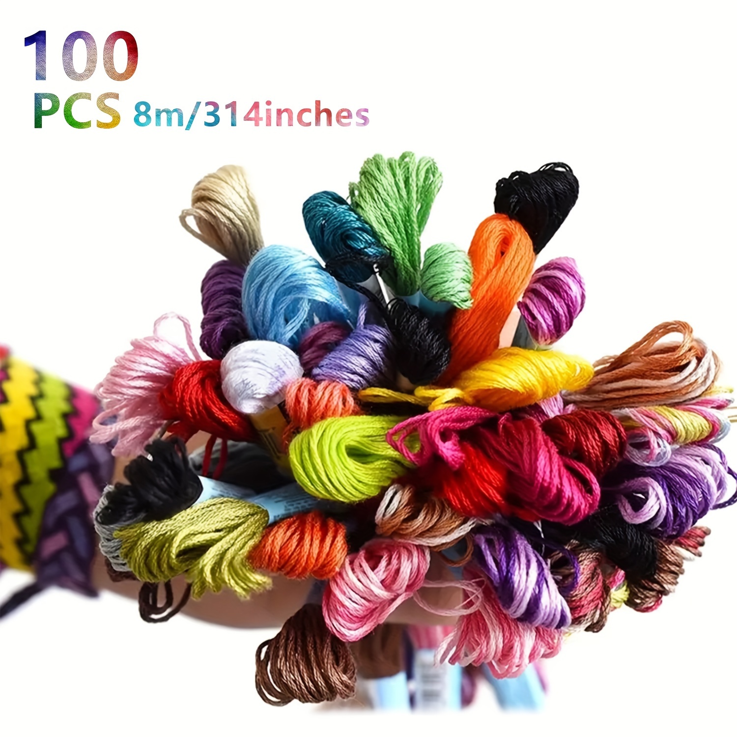 Embroidery Thread Rainbow Color Cross Stitch Thread - Temu