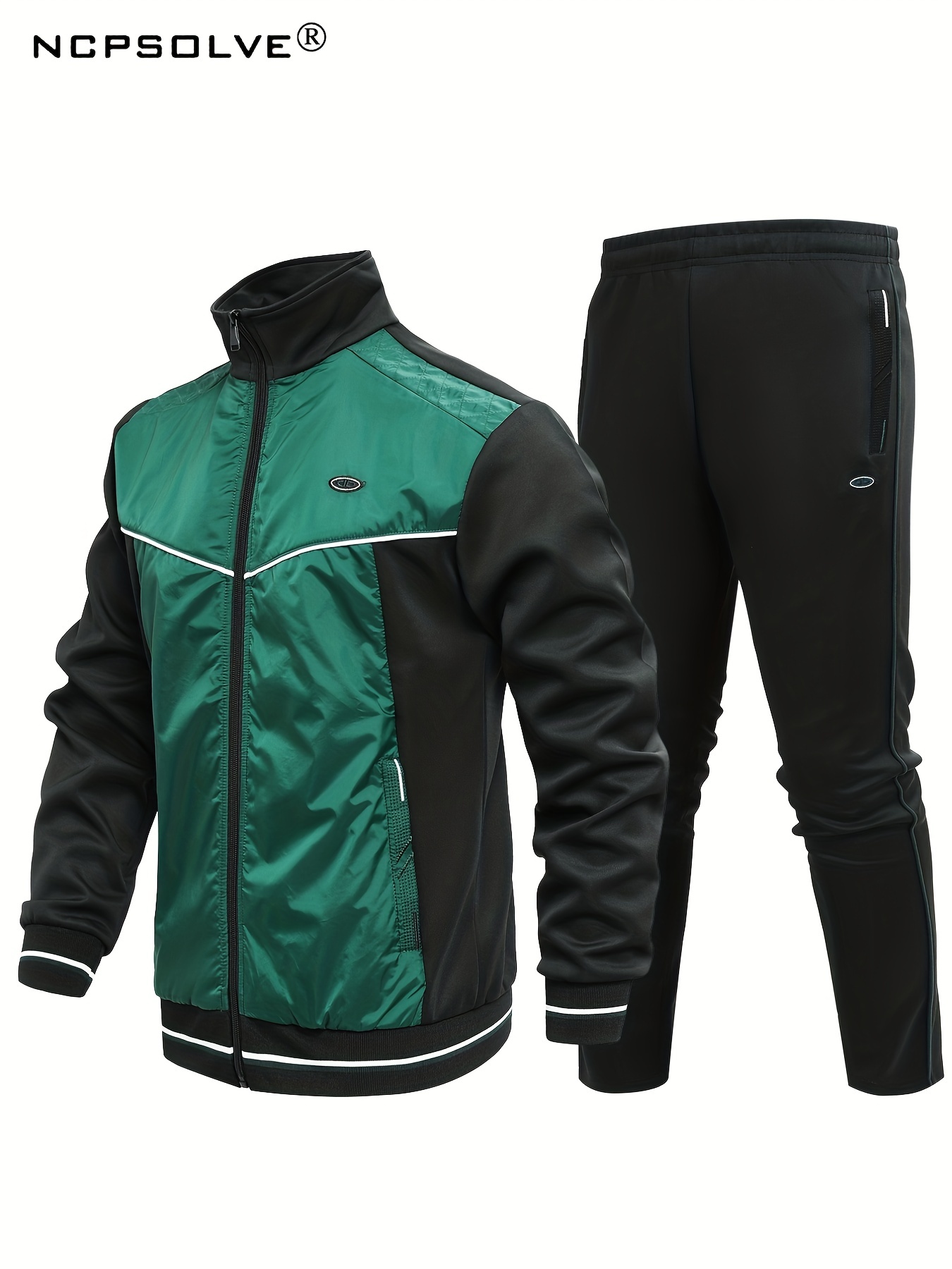 Icon Sports Chaqueta deportiva con cremallera completa para hombre