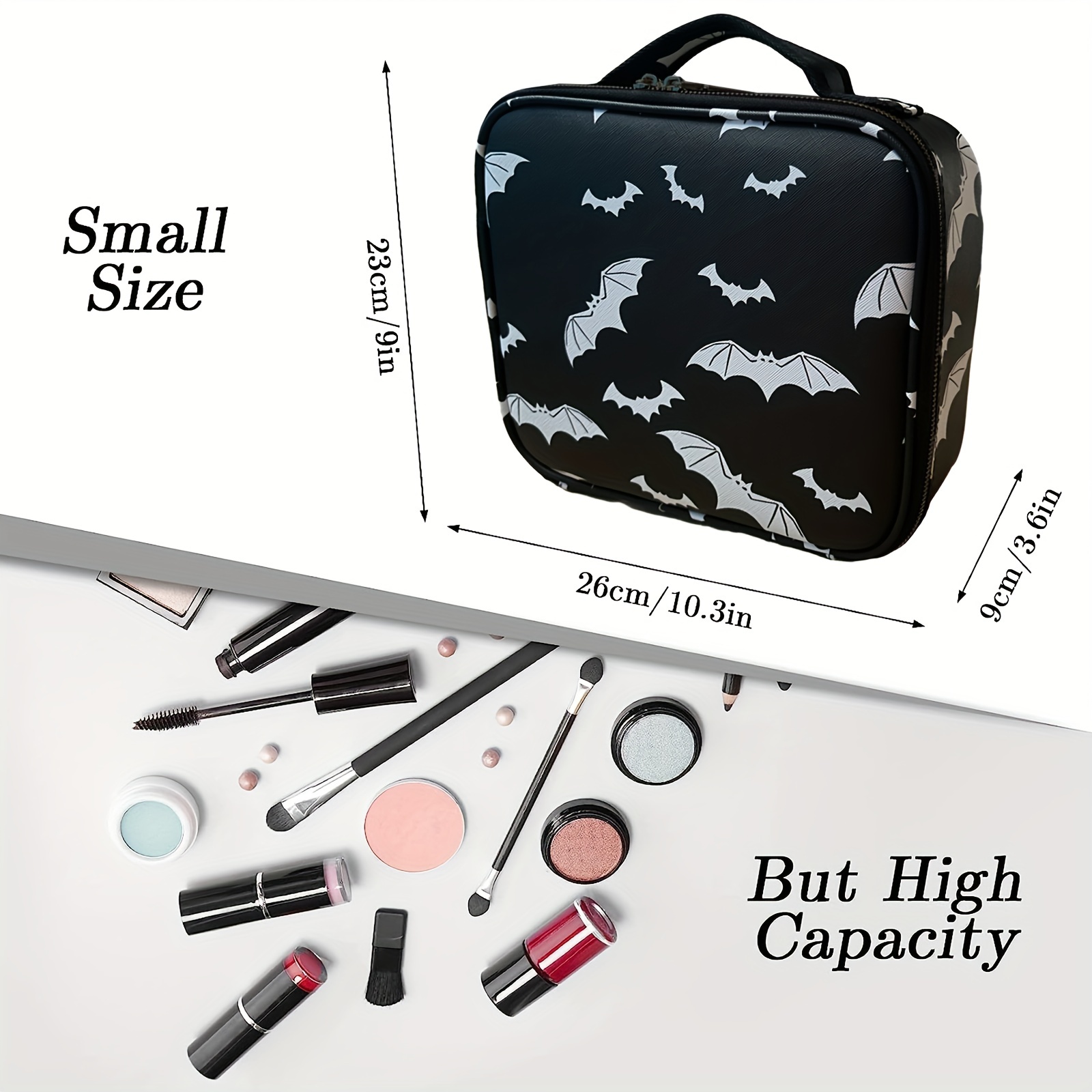 Goth Makeup Bag Cosmetic Makeup Zipper Pouch Funny - Temu