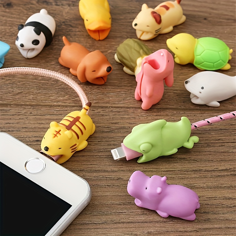 Phone Charger Cord Protector Animal - 3Pcs Cable Protector Cute Animal Bite  Cord Cover Charger Cable Protector for USB Charger - Data Cable Protector