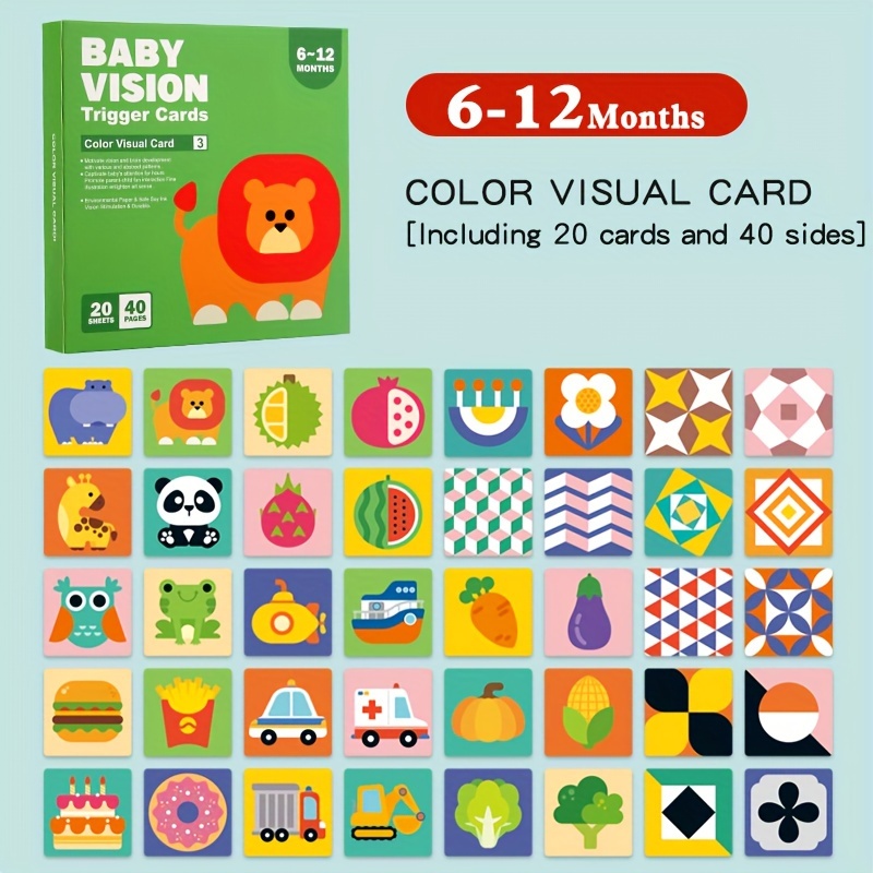 High Contrast Visual Cards for Infant Brain Development