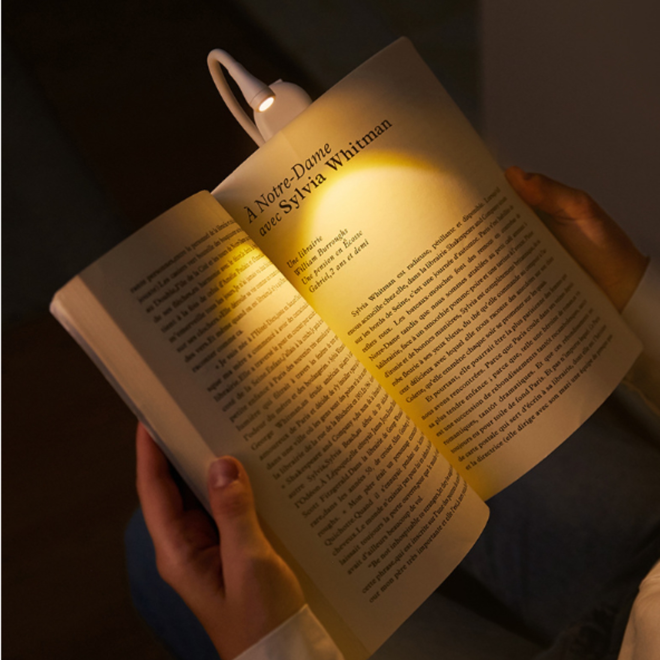 1pc Linterna LED Manos Libres, Lámpara De Cuello, Luz De Lectura, Luz De  Libro Para Leer En La Cama, 3 Colores, 6 Niveles De Brillo, Brazos  Flexibles